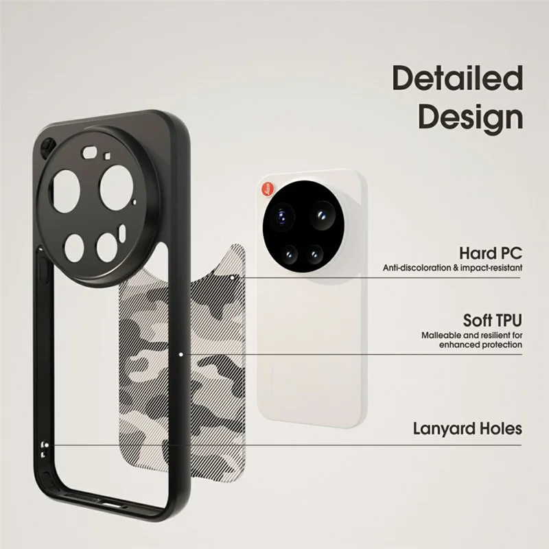 IBMRS For Xiaomi 17 Ultra 5G Case Soft TPU Frame Hard PC Back Anti-Fall Phone Cover -  Artistic Camouflage