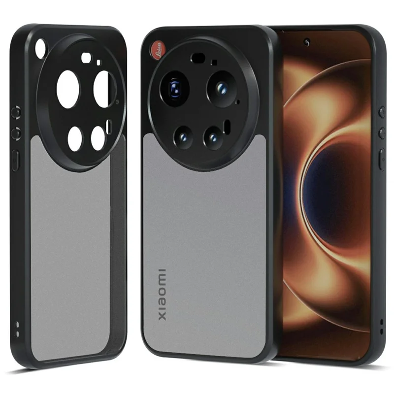 IBMRS For Xiaomi 17 Ultra 5G Case Soft TPU Frame Hard PC Back Anti-Fall Phone Cover - Matte Black