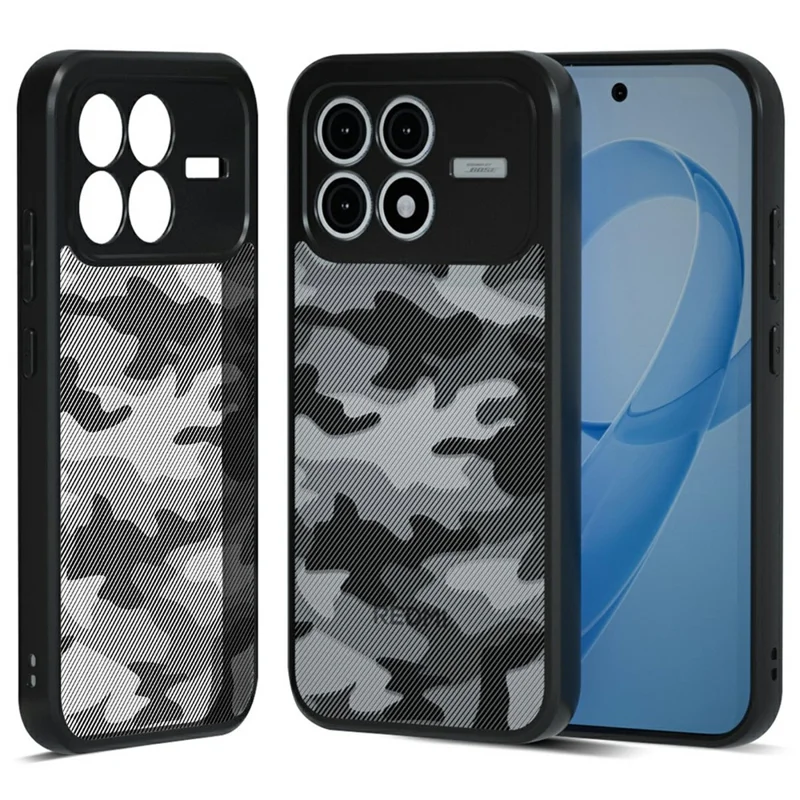 IBMRS Phone Case For Xiaomi Poco F8 Pro  /  Redmi K90 5G Soft TPU Frame Hard PC Back Anti-Fall Phone Cover - Artistic Camouflage