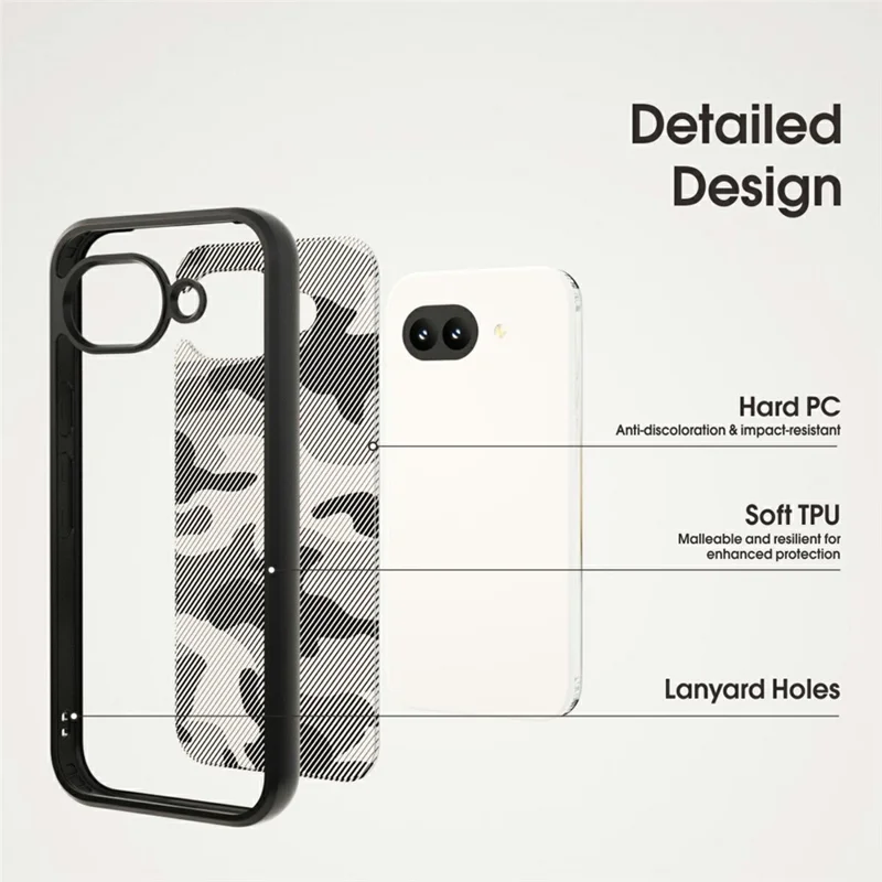 IBMRS For Google Pixel 10a Case Soft TPU Frame Hard PC Back Anti-Fall Phone Cover - Artistic Camouflage