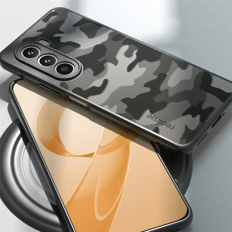 IBMRS For Realme P4x 5G Case Soft TPU Frame Hard PC Back Anti-Fall Phone Cover - Transparent Black