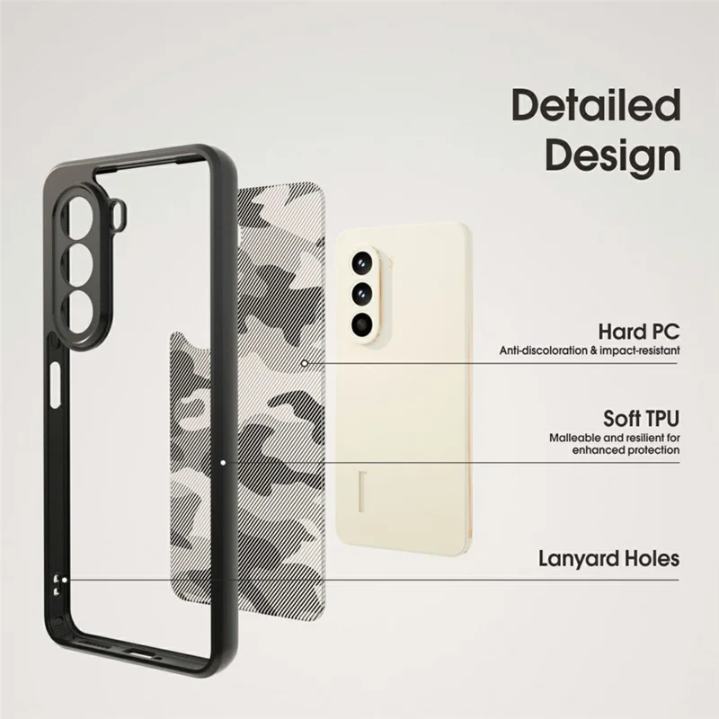 IBMRS For Realme P4x 5G Case Soft TPU Frame Hard PC Back Anti-Fall Phone Cover - Transparent Black