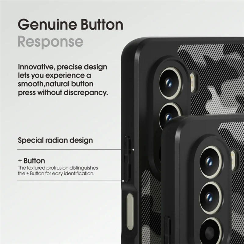 IBMRS For Realme P4x 5G Case Soft TPU Frame Hard PC Back Anti-Fall Phone Cover - Transparent Black