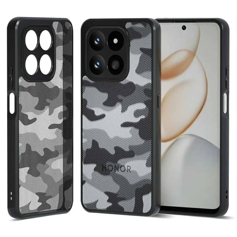 IBMRS Phone Case For Honor 400 Smart 4G  /  5G  /  X7d 4G  /  5G Soft TPU Frame Hard PC Back Anti-Fall Phone Cover - Artistic Camouflage