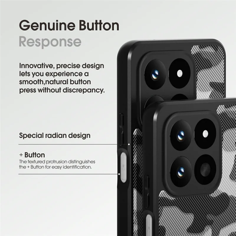 IBMRS Phone Case For Honor 400 Smart 4G  /  5G  /  X7d 4G  /  5G Soft TPU Frame Hard PC Back Anti-Fall Phone Cover - Grid Camouflage