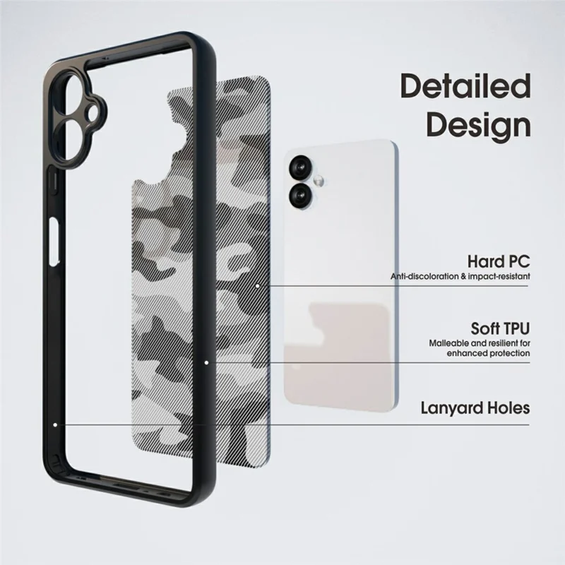 IBMRS For Samsung Galaxy A07 4G Case Soft TPU Frame Hard PC Back Anti-Fall Phone Cover - Artistic Camouflage