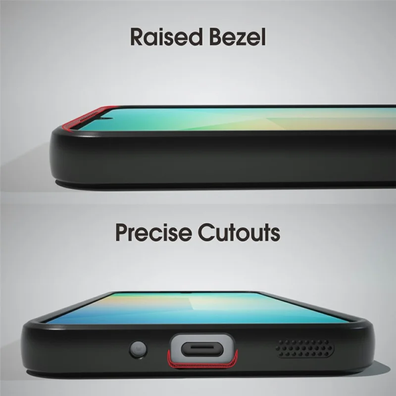 IBMRS For Samsung Galaxy S26 Case Soft TPU Frame Hard PC Back Anti-Fall Phone Cover - Matte Black