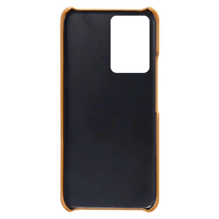 Custodia Telefonica Anti-scratch Per Xiaomi Civi 2 5G / 12 Lite NE 5G, Slot a Doppia Scheda pe Coperchio PC PC Rivestito in Pelle PU - Arancia
