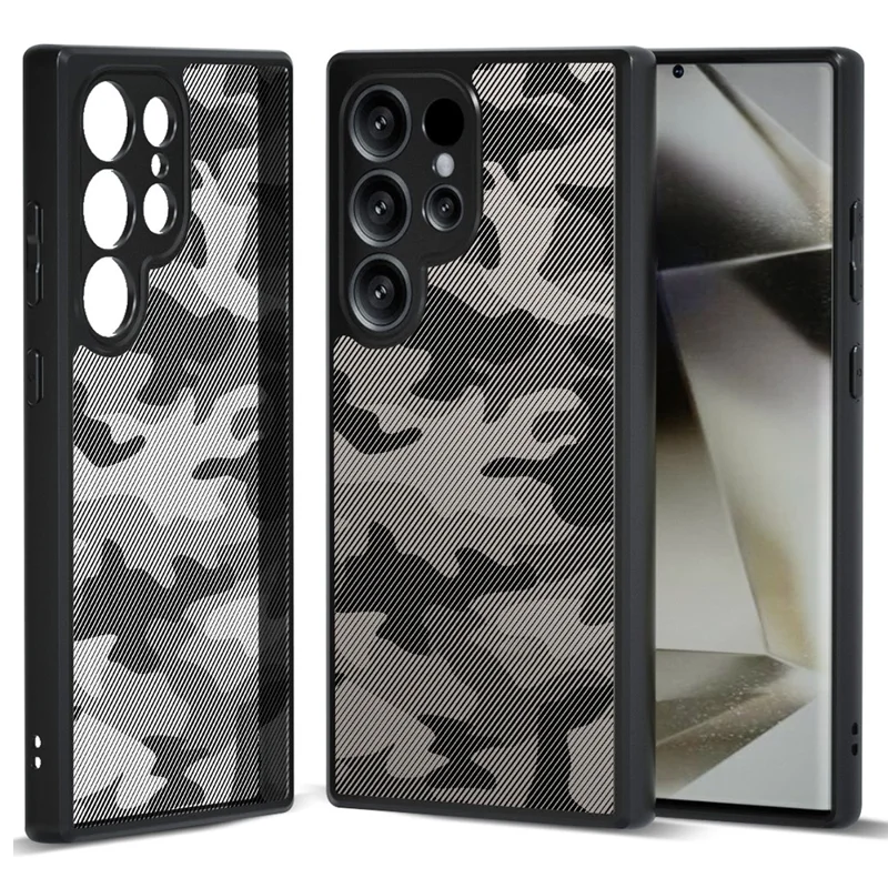 IBMRS For Samsung Galaxy S26 Ultra Case Soft TPU Frame Hard PC Back Anti-Fall Phone Cover -  Artistic Camouflage