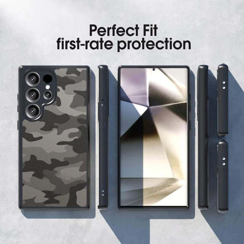 IBMRS For Samsung Galaxy S26 Ultra Case Soft TPU Frame Hard PC Back Anti-Fall Phone Cover -  Artistic Camouflage