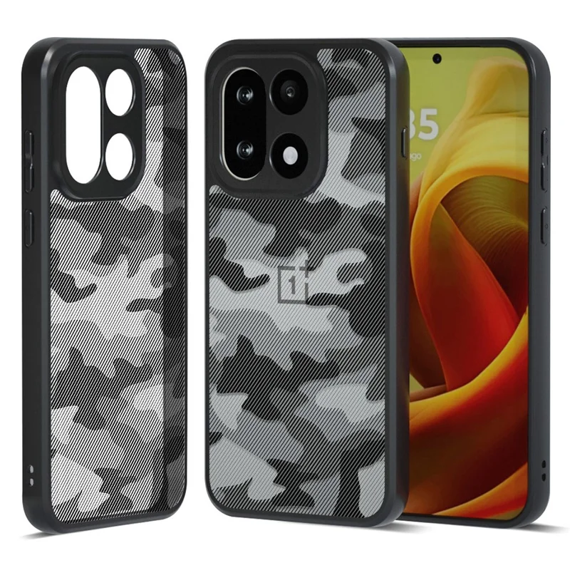 IBMRS For OnePlus 15 5G Case Soft TPU Frame Hard PC Back Anti-Fall Phone Cover -  Artistic Camouflage