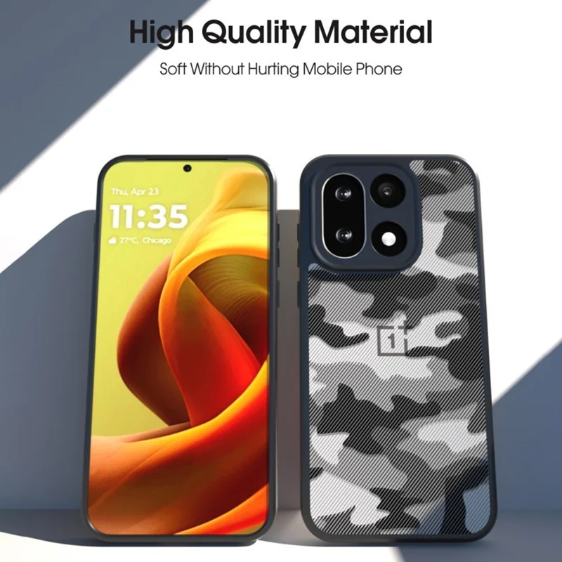 IBMRS For OnePlus 15 5G Case Soft TPU Frame Hard PC Back Anti-Fall Phone Cover -  Artistic Camouflage