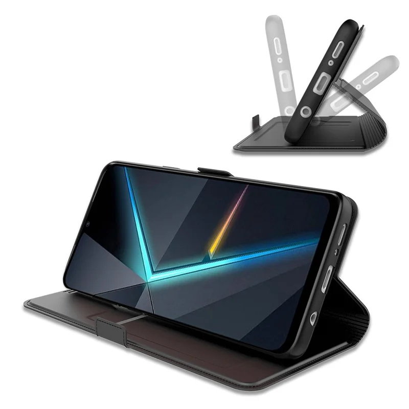 For ZTE nubia RedMagic 11 Air 5G Case Shockproof TPU Inner Shell Leather Phone Cover Card Slot - Black