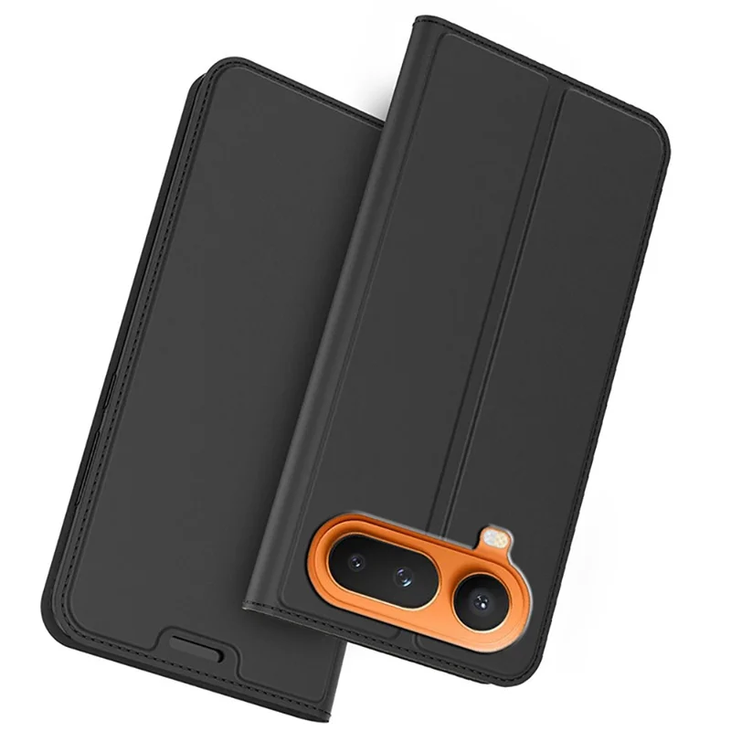 For Honor Magic8 Pro Air 5G Case PU Leather Phone Cover with Card Holder Stand - Black