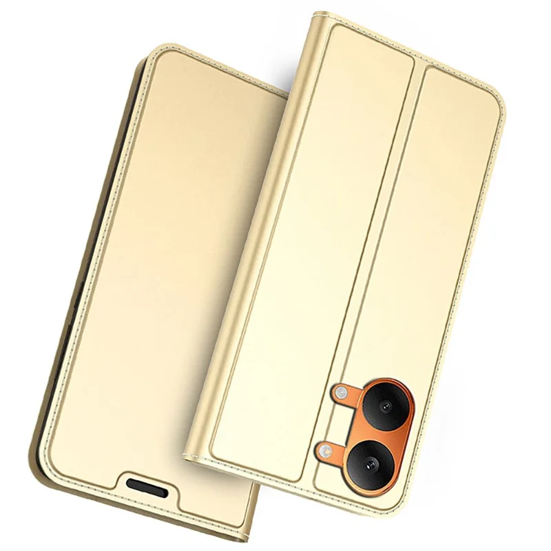 For Xiaomi Redmi Turbo 5 Max 5G Case PU Leather Phone Cover with Card Holder Stand - Gold
