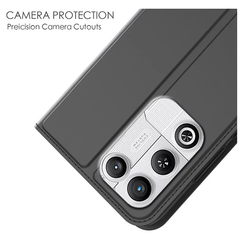 For ZTE nubia RedMagic 11 Air 5G Case PU Leather Phone Cover with Card Holder Stand - Black