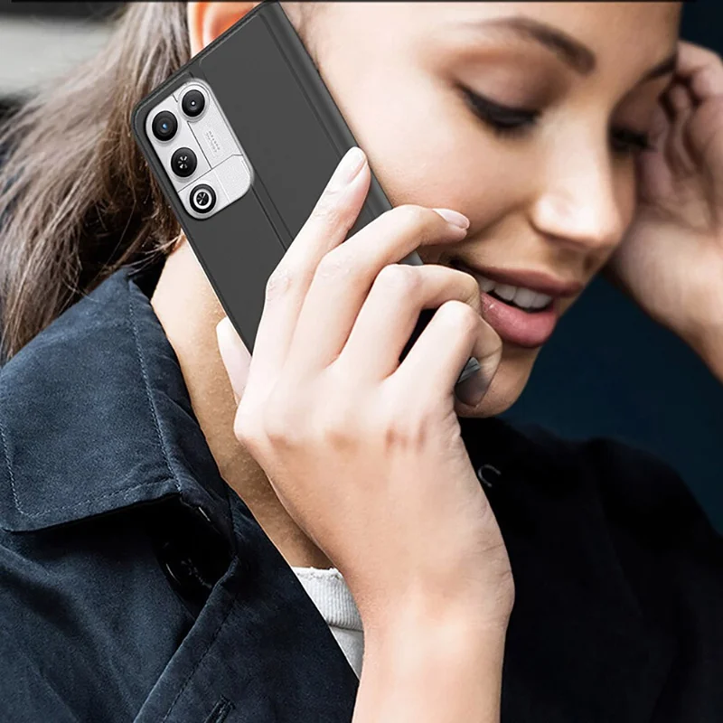 For ZTE nubia RedMagic 11 Air 5G Case PU Leather Phone Cover with Card Holder Stand - Black