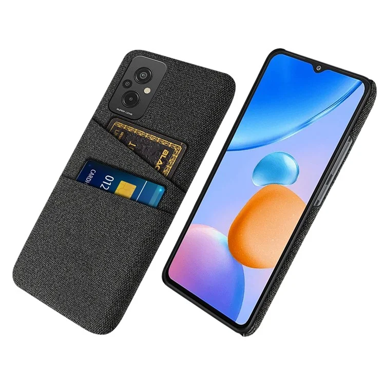 Para Xiaomi Redmi 11 Prime 4G Textura de Textura do Carto do Carto Case Case Phele - Preto