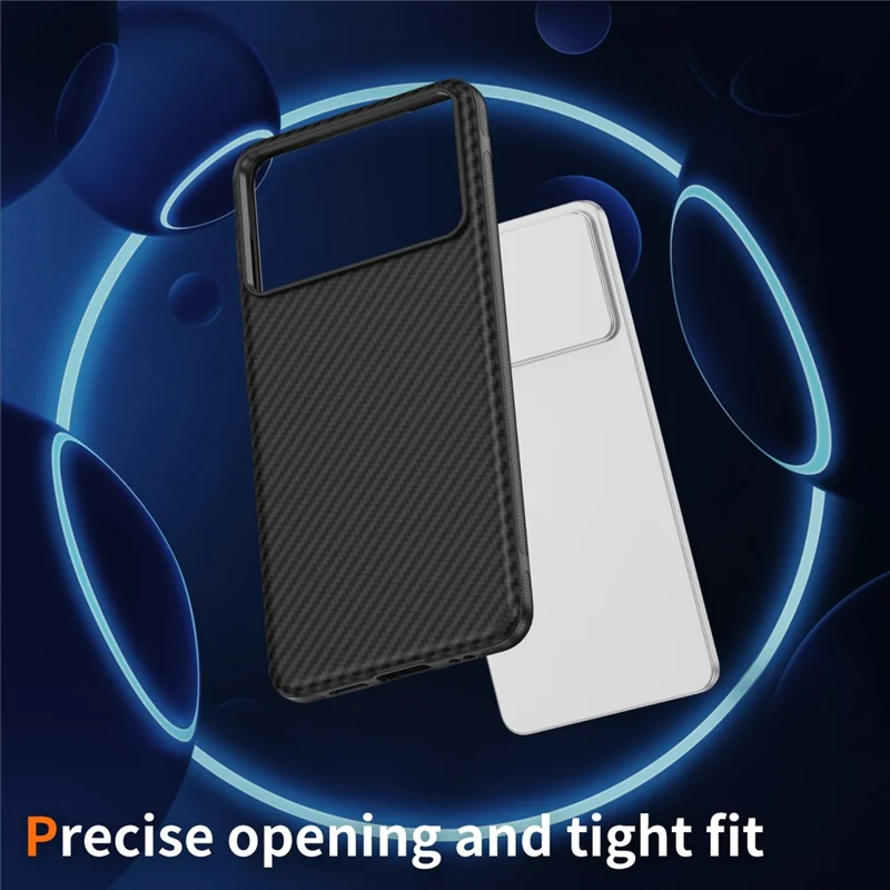 For Samsung Galaxy S26 Edge Magnetic Phone Case Carbon Fiber Texture PC TPU Back Cover - Black