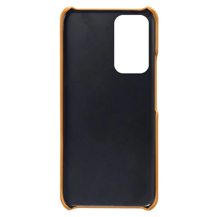 Pour Xiaomi Redmi 11 Prime 4G Veau Texturé en Cuir PU Revêtu de Protection en Cuir en Cuir en Cuir Enduit de Choc Télécopie - Orange