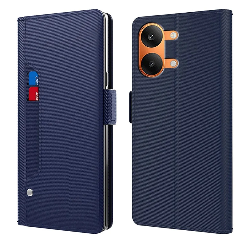 For Xiaomi Redmi Turbo 5 Max 5G Case PU+TPU Magnetic Flip Phone Cover with Stand - Blue