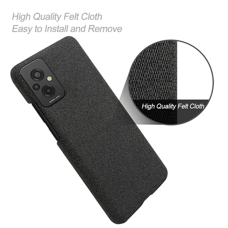 Pour Xiaomi Redmi 11 Prime 4G Shock-absorption Mobile Phone Case Shell Color Couleur Hard pc + Couverce Téléphon - le Noir