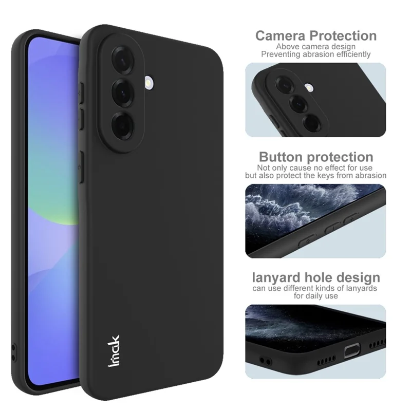 IMAK UC-3 Series for Samsung Galaxy A37 5G Case Matte Anti Fingerprint Soft TPU Cover - Black
