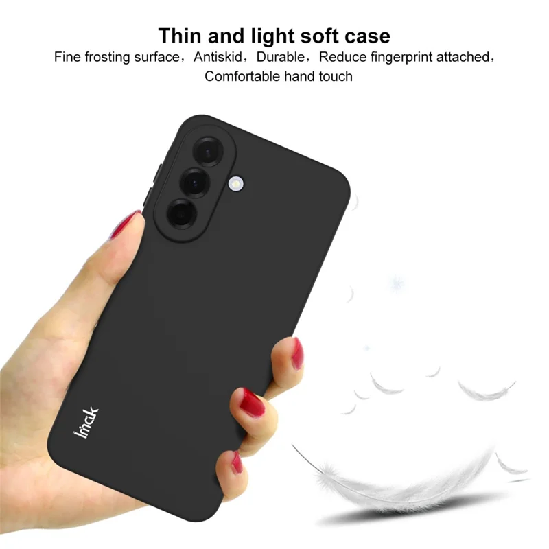 IMAK UC-3 Series for Samsung Galaxy A57 5G Case Matte Anti Fingerprint Soft TPU Cover - Black