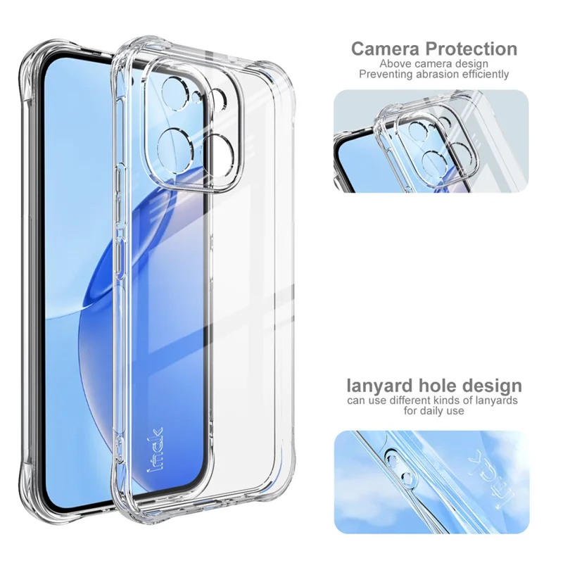 IMAK For Realme 16 Pro 5G Case TPU Phone Cover Airbag Shockproof Protection - Transparent