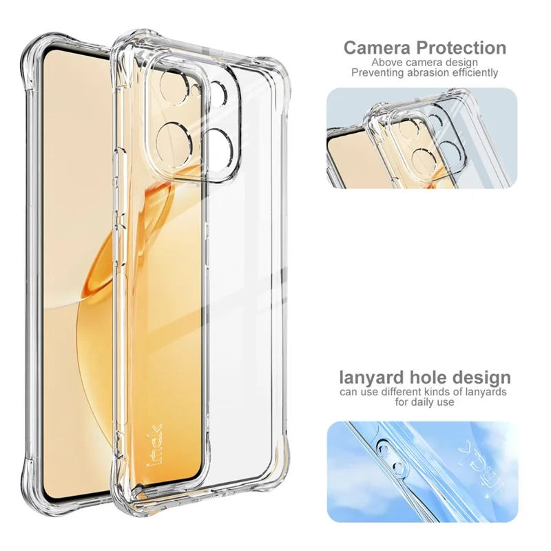 IMAK For Realme 16 Pro+ 5G Case TPU Phone Cover Airbag Shockproof Protection - Transparent