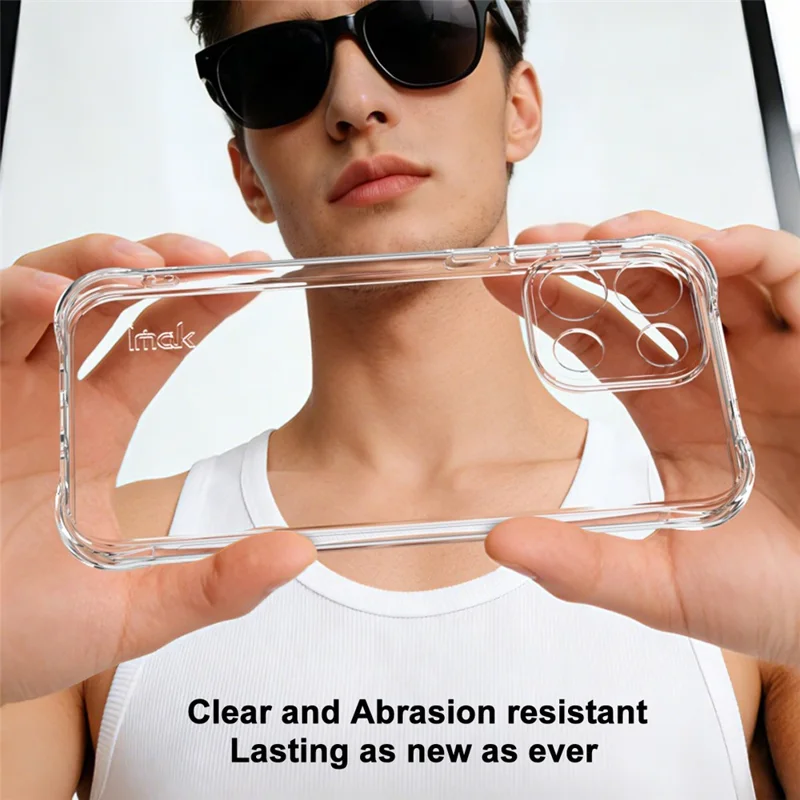 IMAK For OnePlus Turbo 6 5G Case TPU Phone Cover Airbag Shockproof Protection - Transparent