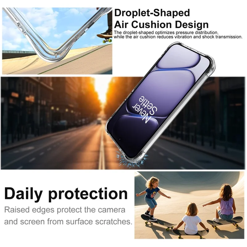 IMAK For OnePlus Turbo 6 5G Case TPU Phone Cover Airbag Shockproof Protection - Transparent