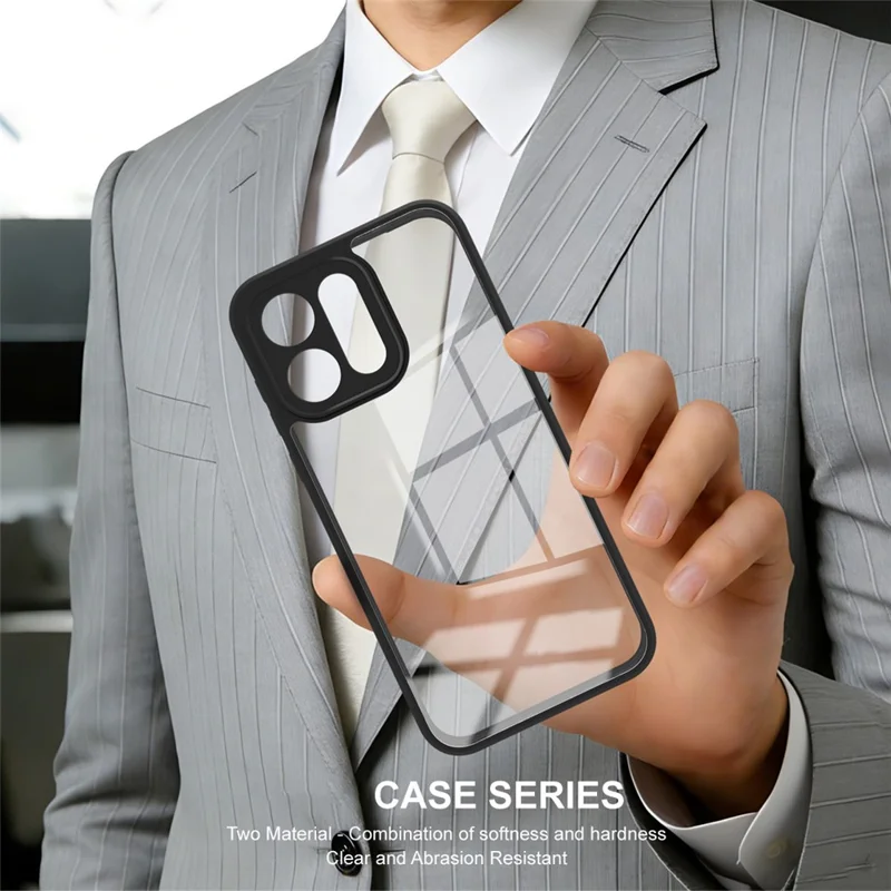 IMAK UX-9A Series For OnePlus Turbo 6 5G Case TPU PC Phone Cover Reinforced Corners - Transparent