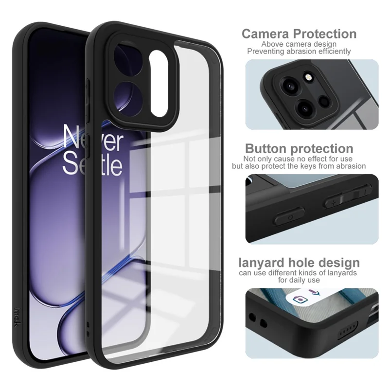 IMAK UX-9A Series For OnePlus Turbo 6 5G Case TPU PC Phone Cover Reinforced Corners - Transparent