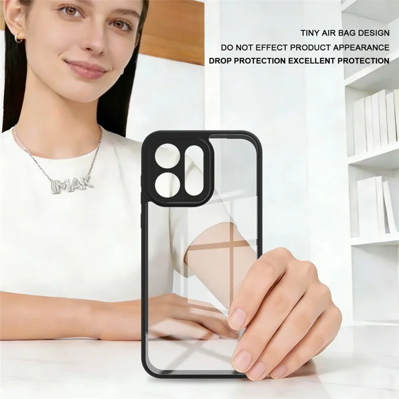 IMAK UX-9A Series For OnePlus Turbo 6 5G Case TPU PC Phone Cover Reinforced Corners - Transparent