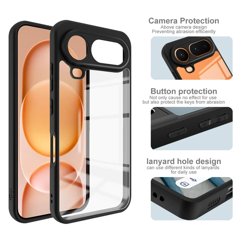 IMAK UX-9A Series For Honor Magic8 Pro Air 5G Case TPU PC Phone Cover Reinforced Corners - Transparent