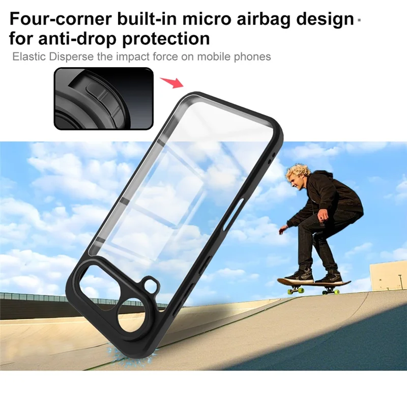 IMAK UX-9A Series For Honor Magic8 Pro Air 5G Case TPU PC Phone Cover Reinforced Corners - Transparent