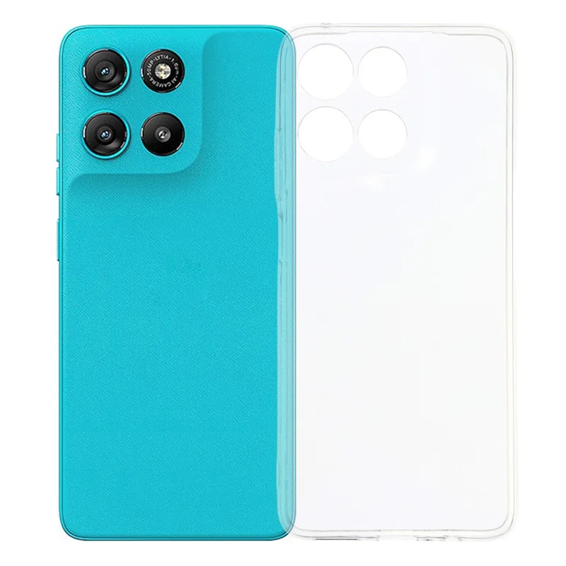 For Motorola Moto G67 Power 5G Back Cover Ultra Thin Flexible TPU Clear Phone Case - Transparent