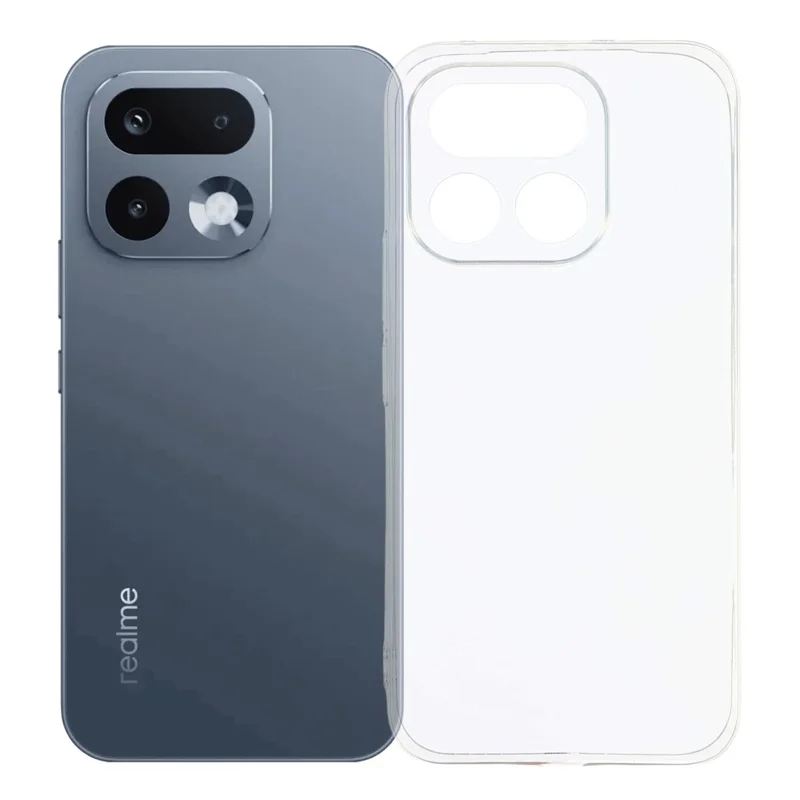 For Realme 16 Pro 5G Back Cover Ultra Thin Flexible TPU Clear Phone Case - Transparent