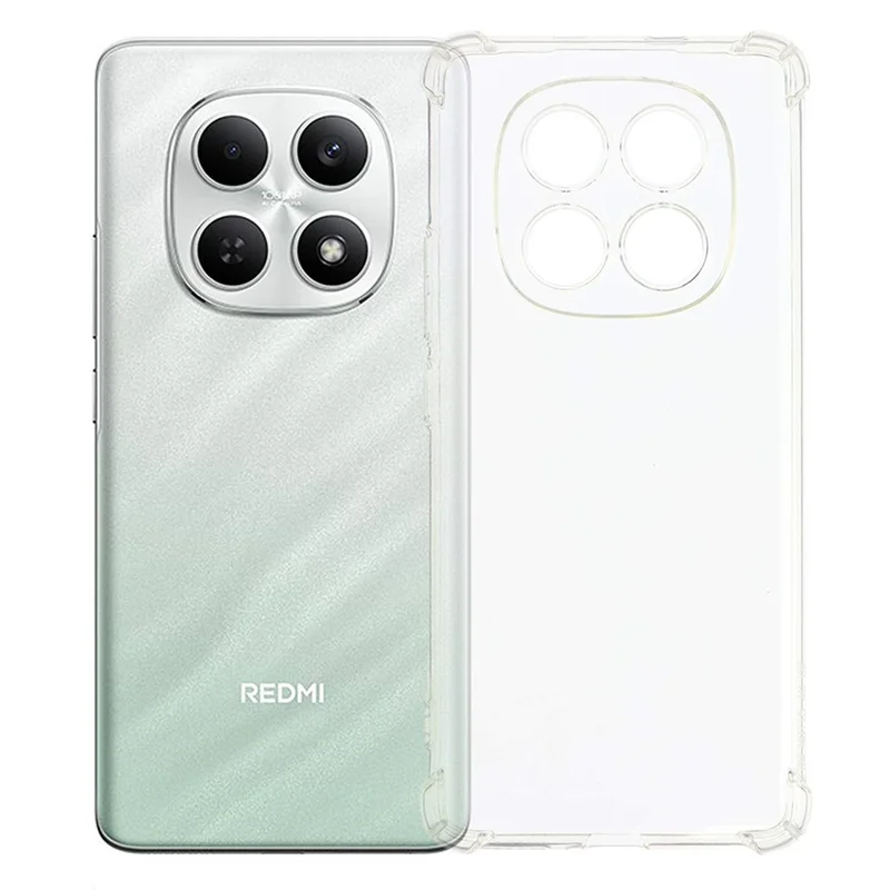 For Xiaomi Redmi Note 15 4G (Global) TPU Case Reinforced Corners Drop-proof Phone Cover - Transparent