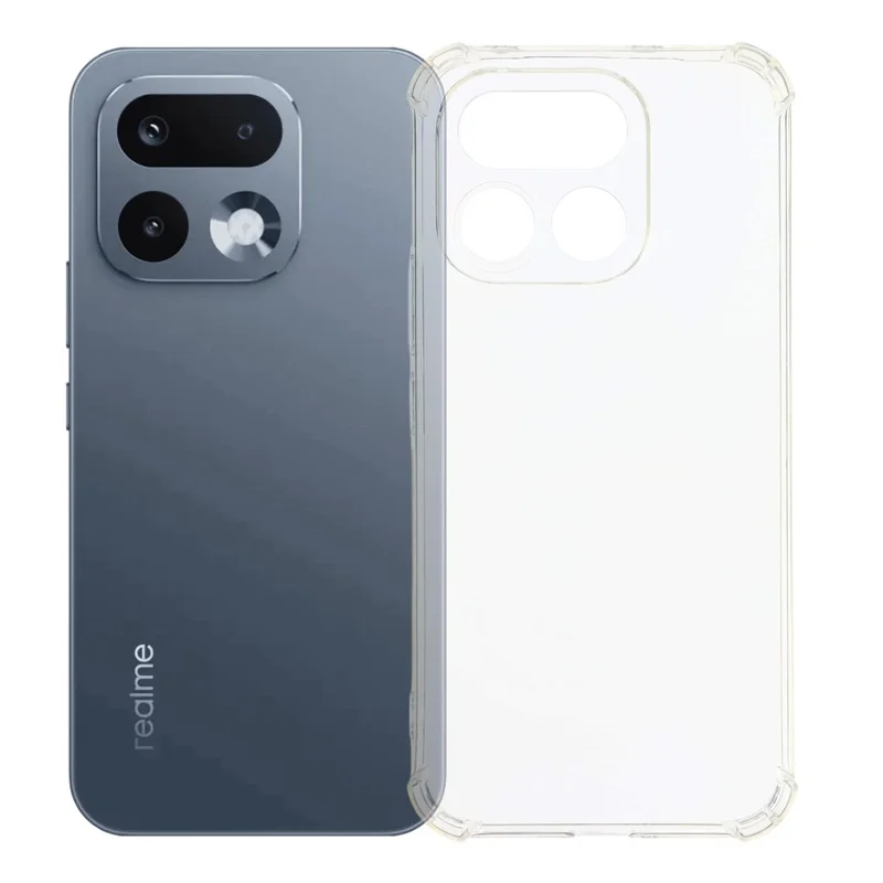 For Realme 16 Pro 5G TPU Case Reinforced Corners Drop-proof Phone Cover - Transparent