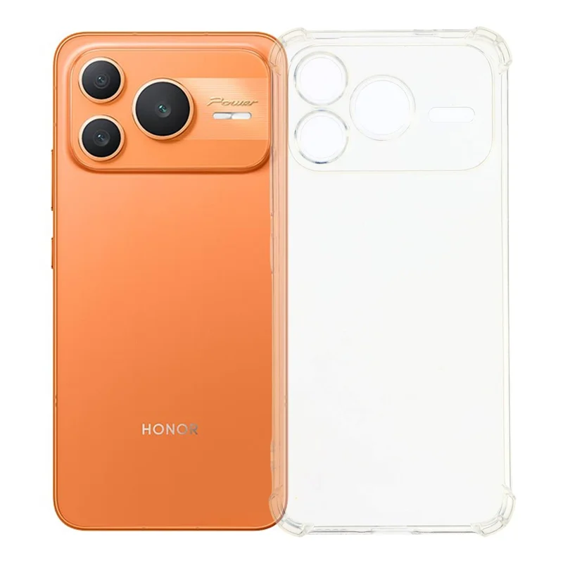 For Honor Power2 5G TPU Case Reinforced Corners Drop-proof Phone Cover - Transparent