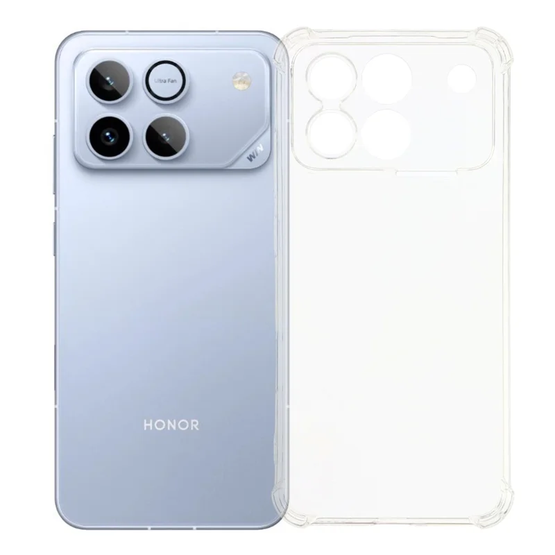 For Honor Win 5G TPU Case Reinforced Corners Drop-proof Phone Cover - Transparent