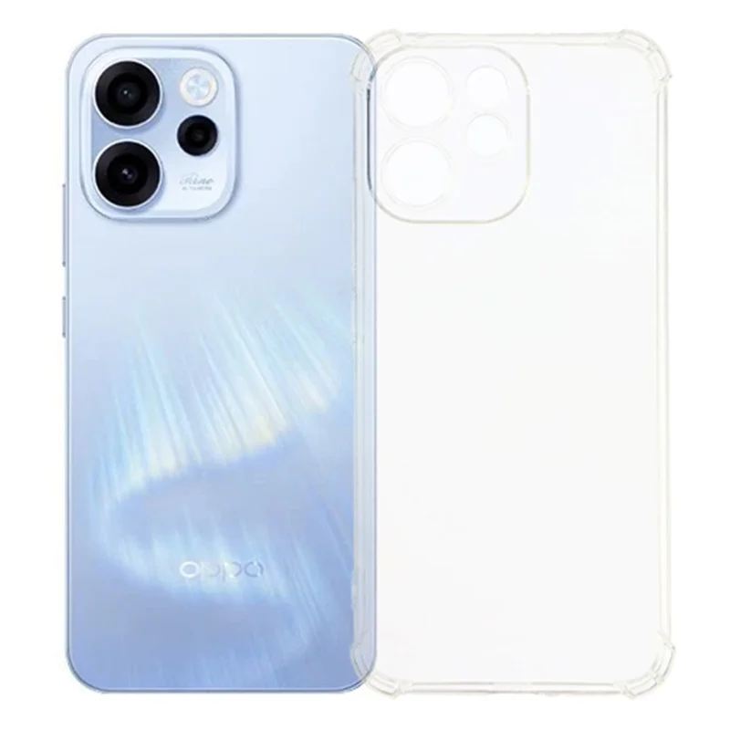 For Oppo Reno15 F 5G TPU Case Reinforced Corners Drop-proof Phone Cover - Transparent