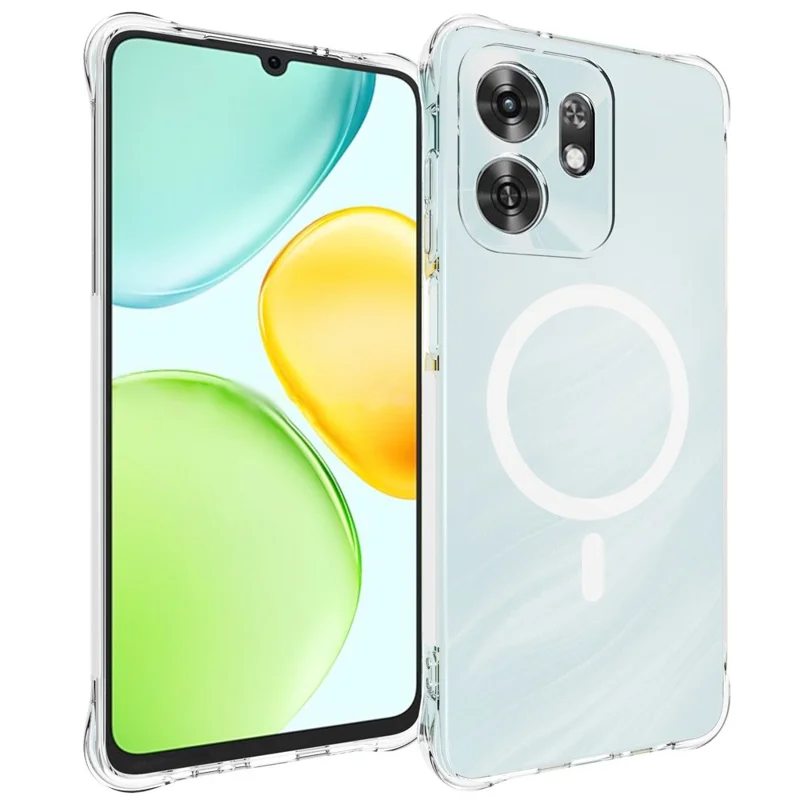 Bulk Purchasing For Honor Play 60A 5G Magnetic Case TPU Anti-drop Phone Back Cover - Transparent
