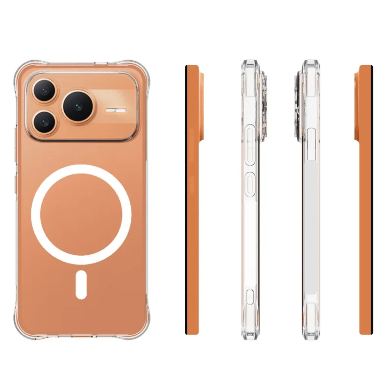 Achat en gros pour coque magnétique Honor Power2 5G en TPU, housse arrière anti-chute - Transparent