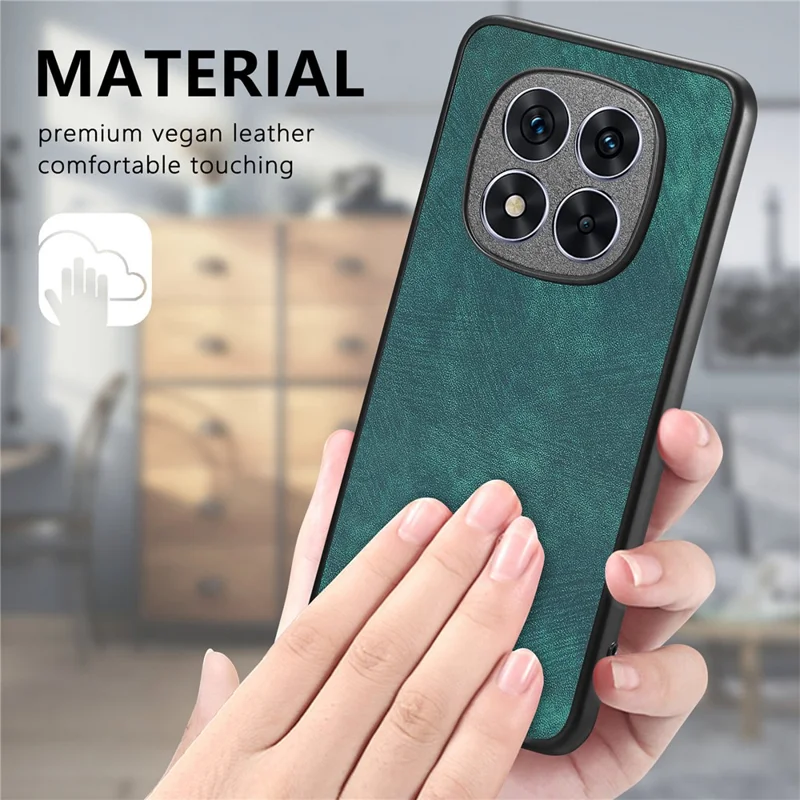 For Xiaomi Redmi Note 15 Pro+ 5G (Global) Case Shockproof Slim Retro Leather Phone Back Cover - Black