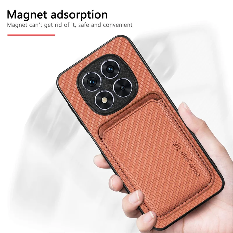 For Xiaomi Redmi Note 15 Pro+ 5G (Global) Magnetic Case Detachable Card Holder Phone Back Cover - Black