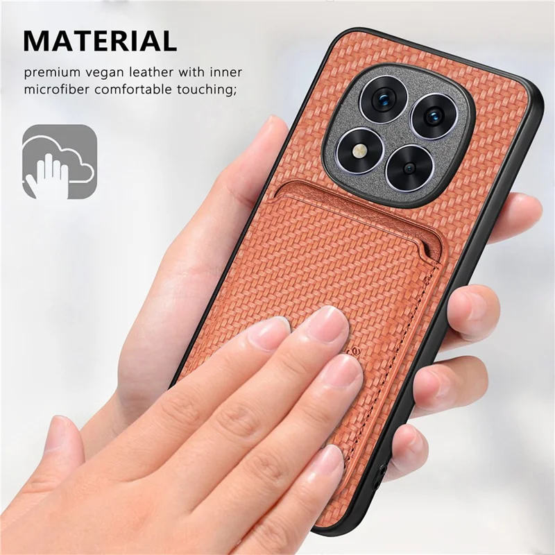 For Xiaomi Redmi Note 15 Pro+ 5G (Global) Magnetic Case Detachable Card Holder Phone Back Cover - Black