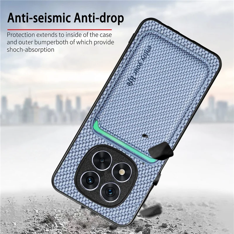 For Xiaomi Redmi Note 15 Pro+ 5G (Global) Magnetic Case Detachable Card Holder Phone Back Cover - Black